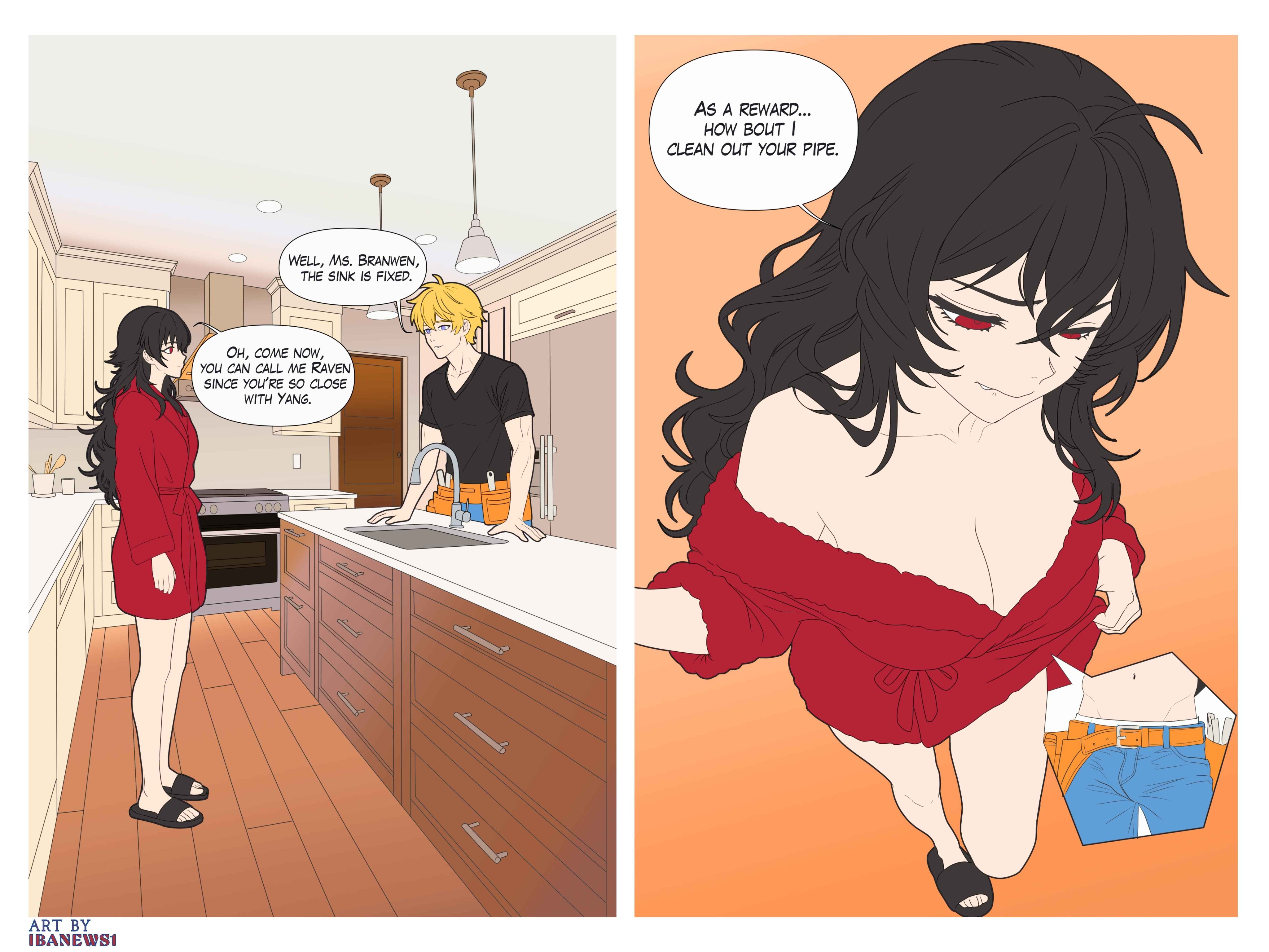 1boy, 1girls, comic, english, english text, ibanews1, jaune arc, raven branwen, rwby, tagme
