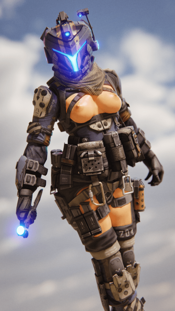 armor breasts exposed_breasts female helmet holo_pilot pilot_(titanfall) solo titanfall