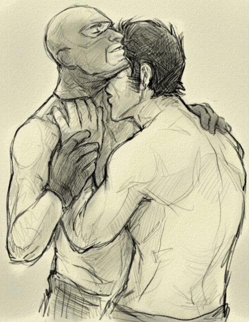 2boys, 2d, balaclava, gay, gloves, human, human male, human only, kissing, licking neck, lintufriikki, male, male focus, male only, male/male, monochrome, multiple males, romantic, sniper (team fortress 2), spy (team fortress 2), team fortress 2, valve corporation, yaoi