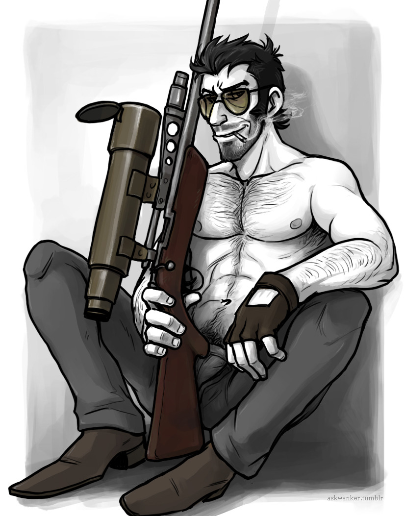 1boy lintufriikki male_focus male_only pinup sniper sniper_(team_fortress_2) tagme team_fortress_2