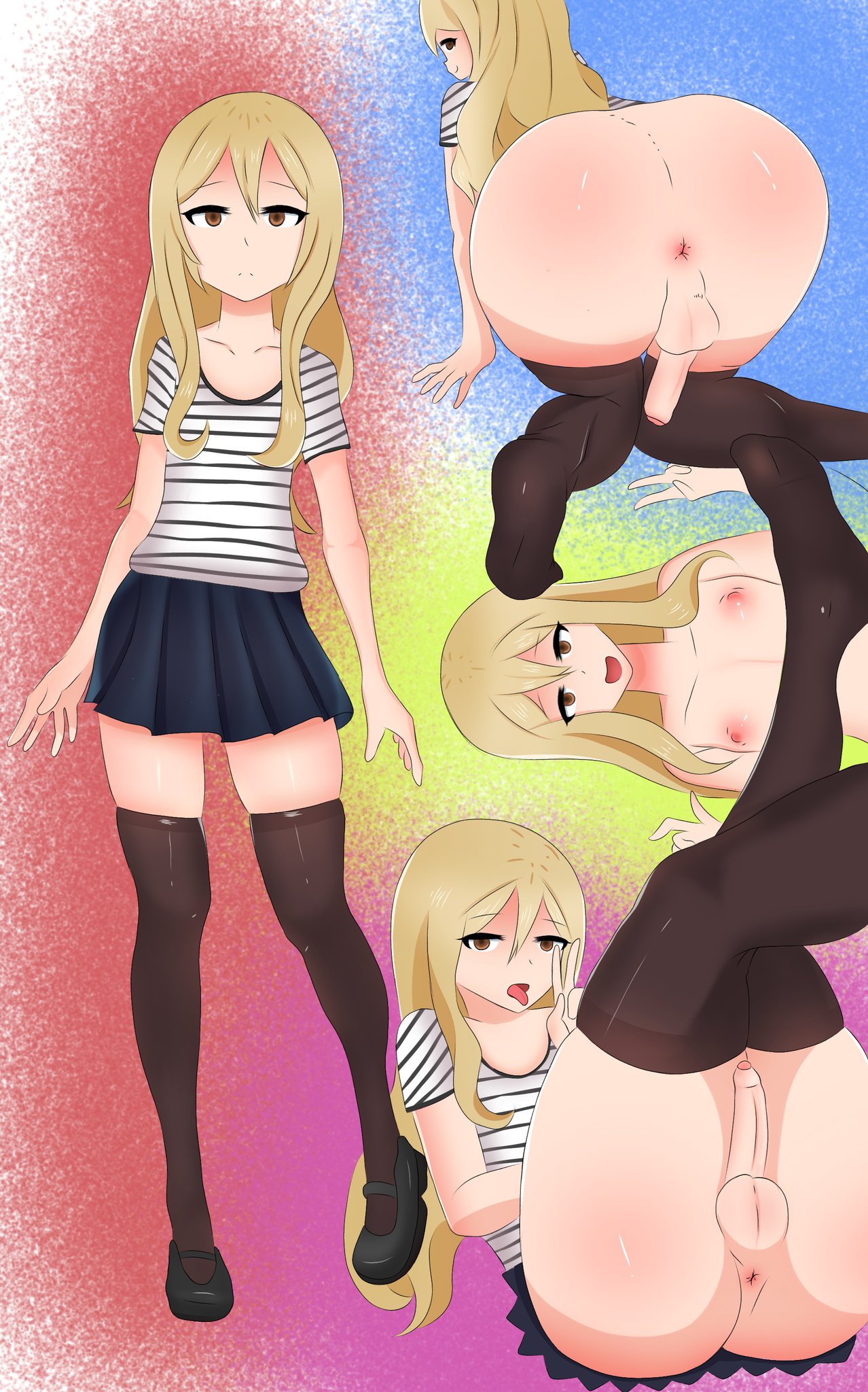 1boy, anus, ass, balls, bottomless, bussy, clothed, clothing, cock-tail, cute male, femboy, feminine male, fierylines, francisco rojas, fully clothed, human, legs up, light skin, light-skinned male, male, male only, pale skin, partially clothed, penis, solo, trap