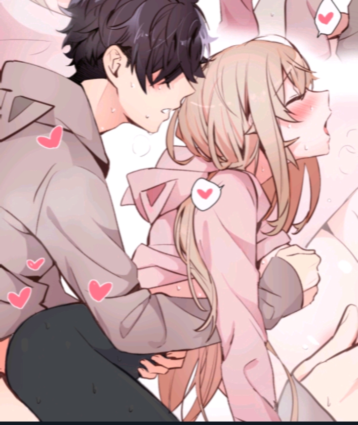 artist request, black legwear, black pantyhose, breasts, female, from behind, from behind position, pantyhose, passionate, pink clothing, ripped clothing, ripped pantyhose, schoolgirl, sex, touching breast