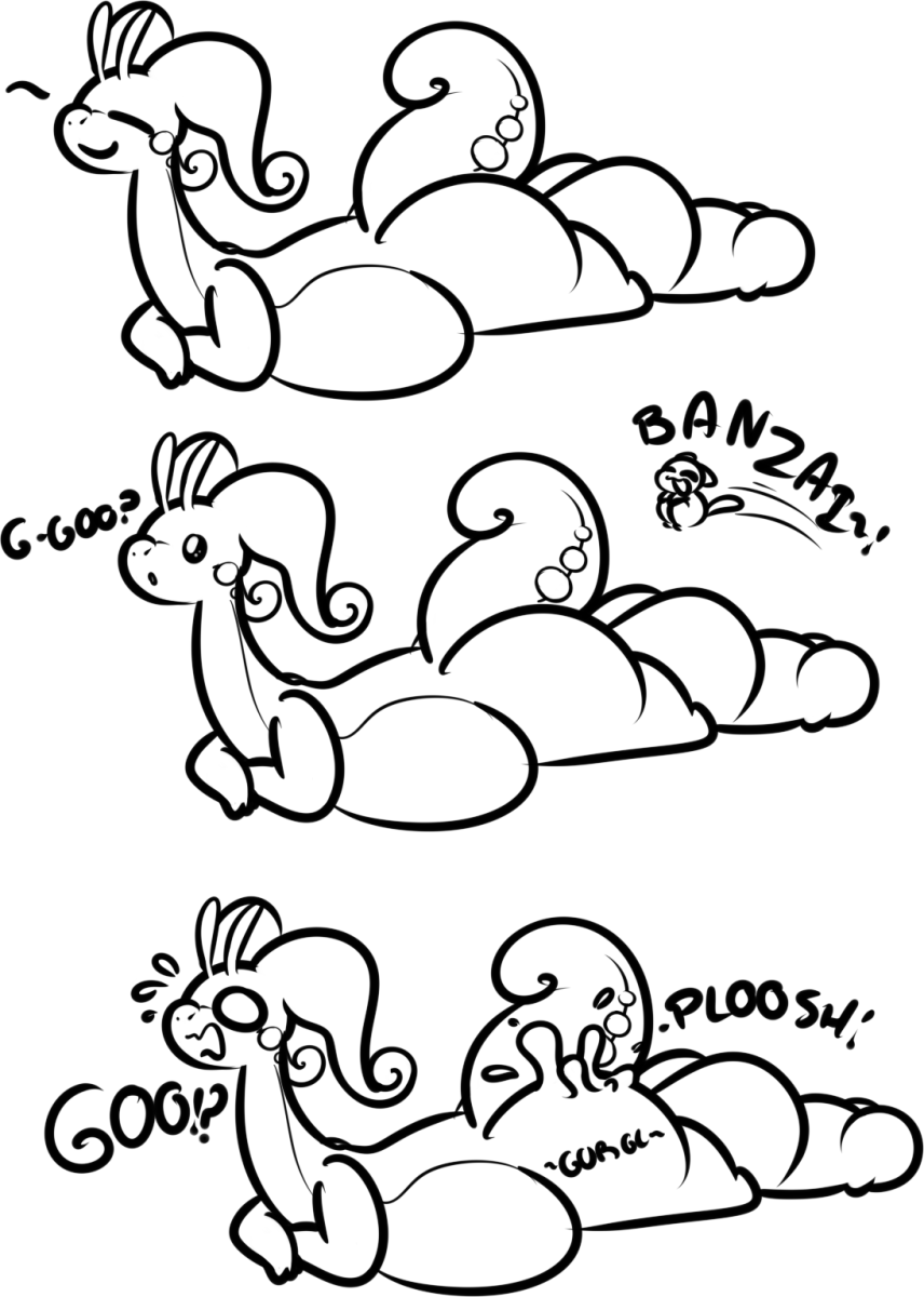 absorption_vore anal anal_vore anthro ass balls big_penis cannonball_(dive) comic furry genitals goodra hi_res huge_cock hyper hyper_genitalia hyper_penis instant_digestion legendary_pokemon mew micro muu_(senbiku_mew) nintendo penis pokémon_(species) pokemon pokemon_(species) pokemon_only scalie senbiku_mew sequence silly size_difference video_games vore willing_prey