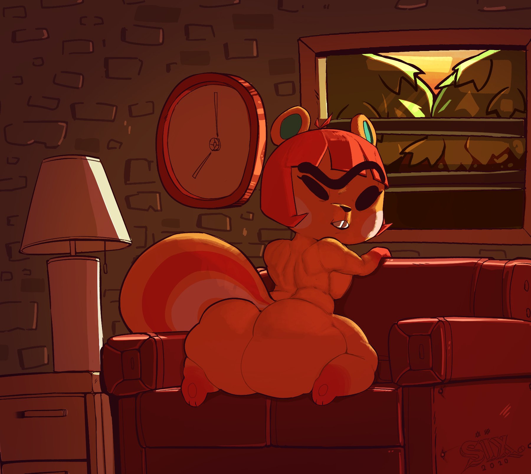 animal crossing, ass, big breasts, bottom heavy, breasts, female, hazel (animal crossing), huge ass, hyper bimbo, nintendo, shortstack, sixsidesofmyhead, squirrel, tagme, thick thighs, unibrow, video games, wide hips