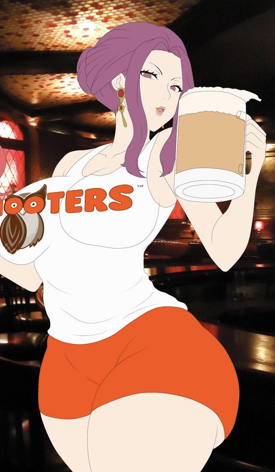 ass, beer, big ass, big breasts, breasts, female, hooters, jewelry, milf, mirelia q melromarc, purple eyes, purple hair, queen, royalty, seductive look, tate no yuusha no nariagari, the rising of the shield hero