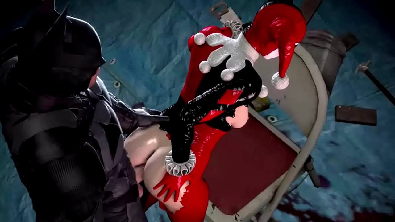 1boy, 1girls, 3d, anal, ass, batman, batman (bruce wayne), batman (series), batman: arkham knight, bent over, bodysuit, bruce wayne, dc, dc comics, doggy style, enemies, enemies with benefits, erection, female, harley quinn, harley quinn (classic), male, midnightsfm, penetration, penis, sex, straight, torn bodysuit, torn clothing, voluptuous