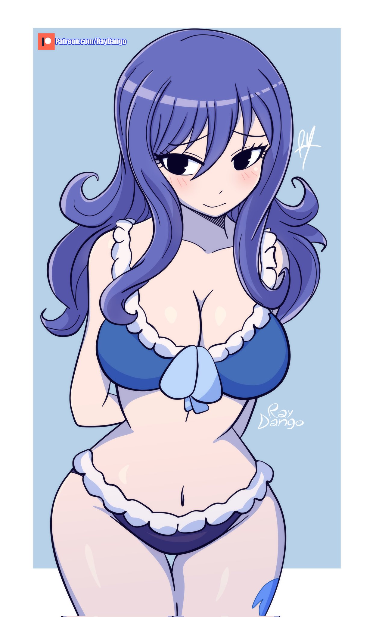 breasts fairy_tail female female_only juvia_lockser raydango solo swimsuit