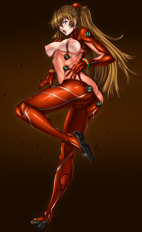 1girls asagiri_(pixiv_#10372) ass asuka_langley_sohryu breasts brown_hair cameltoe clothing erect_nipples erect_nipples_under_clothes female female_only hair human large_breasts long_hair neon_genesis_evangelion open_mouth plugsuit rebuild_of_evangelion see-through see-through_clothing solo test_plugsuit