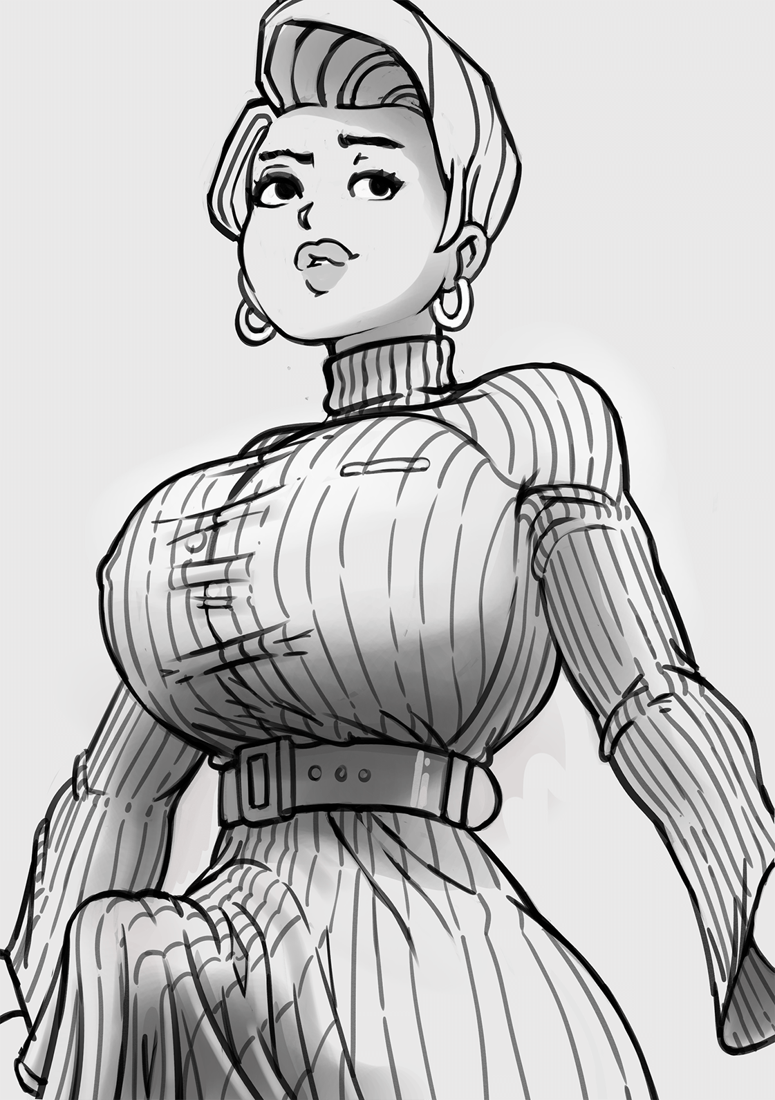 1futa, big breasts, breasts, bulma briefs, bulma briefs (gt saga), clothed, clothing, deleter, dragon ball, dragon ball gt, dragon ball z, erection, erection under clothes, erection under clothing, female, fully clothed, futa only, futanari, hoop earrings, intersex, mature, mature futa, milf, penis, penis bulge, penis outline, penis under clothes, penis under dress, solo, standing, tenting