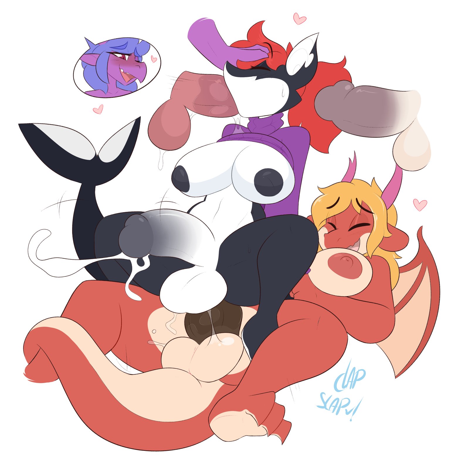 4futas, anal sex, anthro, anthro on anthro, ass, balls, big balls, big breasts, breasts, cum, cum in ass, cum while penetrated, dragon, duo focus, ejaculation, furry, furry only, futa on futa, futa only, futanari, hands-free, handsfree ejaculation, huge balls, huge cock, humanoid penis, intersex, kilinah, oral penetration, oral sex, orgasm, penis, shark