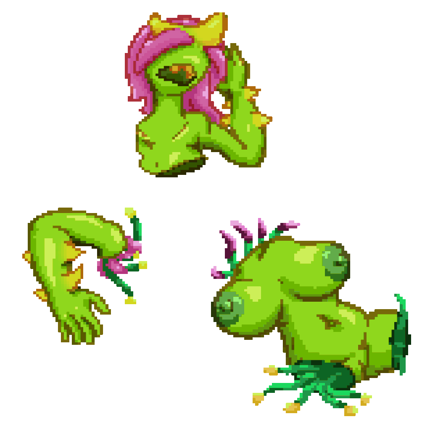 colored decapitation dismemberment fungi_fungisson gore monster_girl tagme terraria