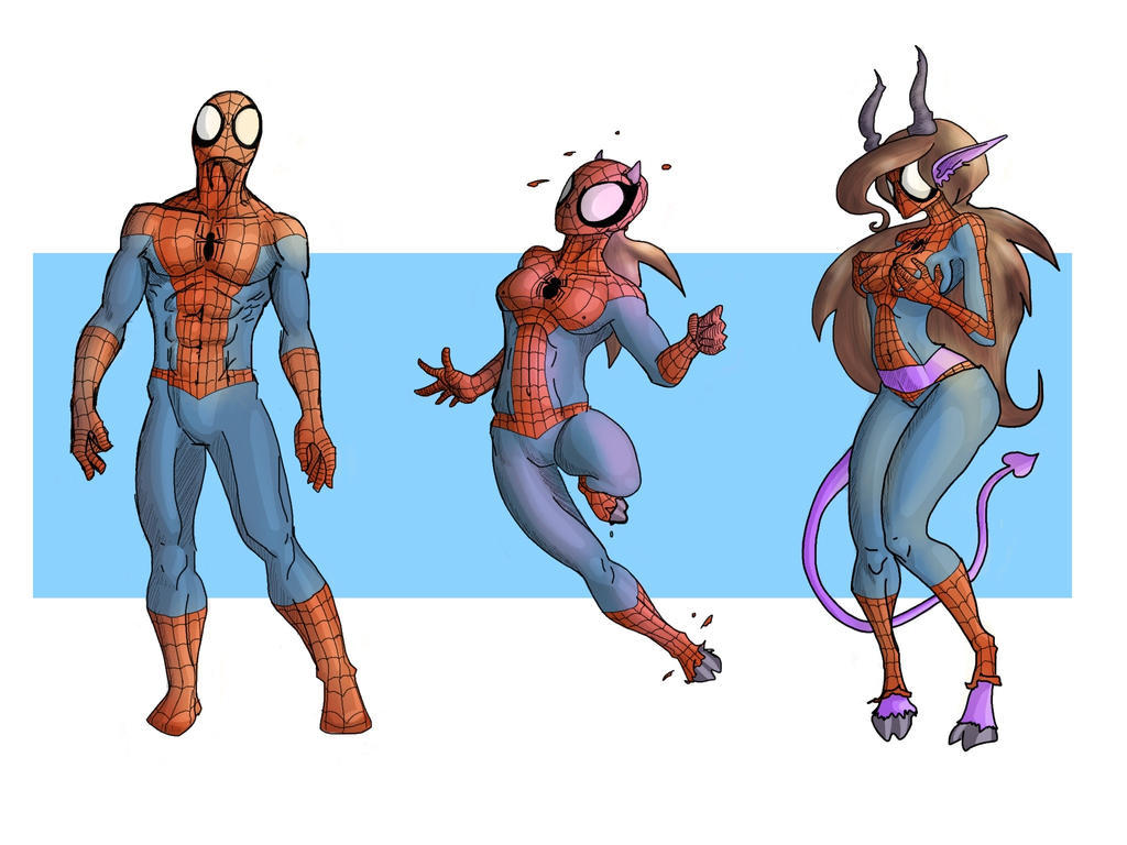 1boy 1girls ass_expansion breast_expansion demon_girl demon_horns demon_tail female gender_transformation hair_growth human humanoid male marvel mtf_transformation purple-skinned_female purple_skin rule_63 sampleguy skin_color_change species_transformation spider-man spider-man_(series) straight_hair succubus transformation transformation_sequence