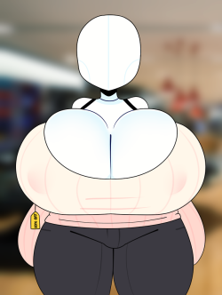 1girls animate_inanimate bare_shoulders big_breasts blurry_background breasts cleavage clothed clothes clothing faceless faceless_female female female_only front_view fully_clothed hips huge_breasts humanoid large_breasts looking_at_viewer low_res lowres mannequin pants solo solo_female somescrub standing sweater thick thick_thighs thighs top_heavy voluptuous white_body white_skin wide_hips