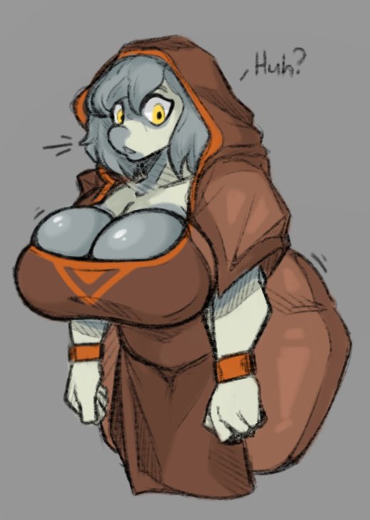 1girls, ave leontiy, breasts, cleavage, clothing, female, large breasts, psychopomp (fading club), solo, tagme, text, thrait (psychopomp), yellow eyes
