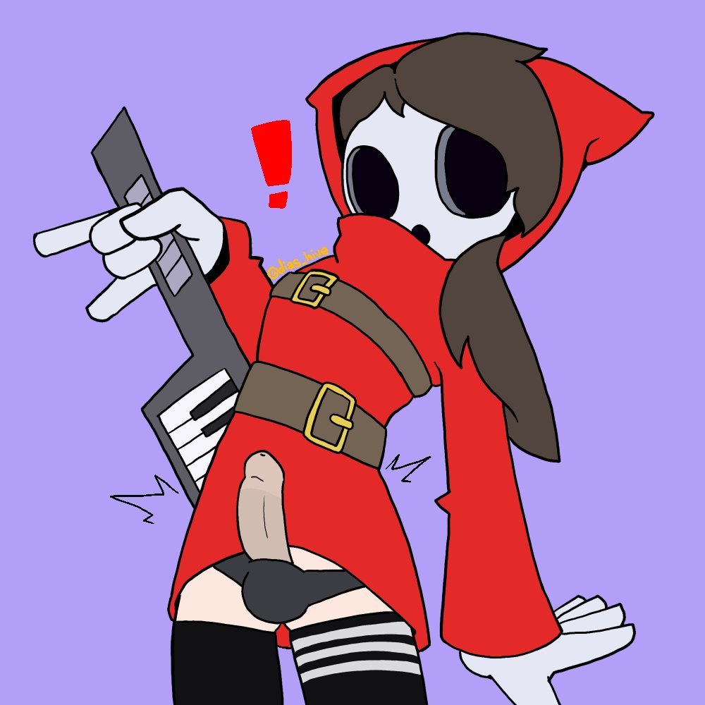 based on a real person, dias hive, futanari, intersex, mario (series), shy gal (cosplay), shy guy, shygal lilly, solo, tagme, thigh highs, trans woman, transfem