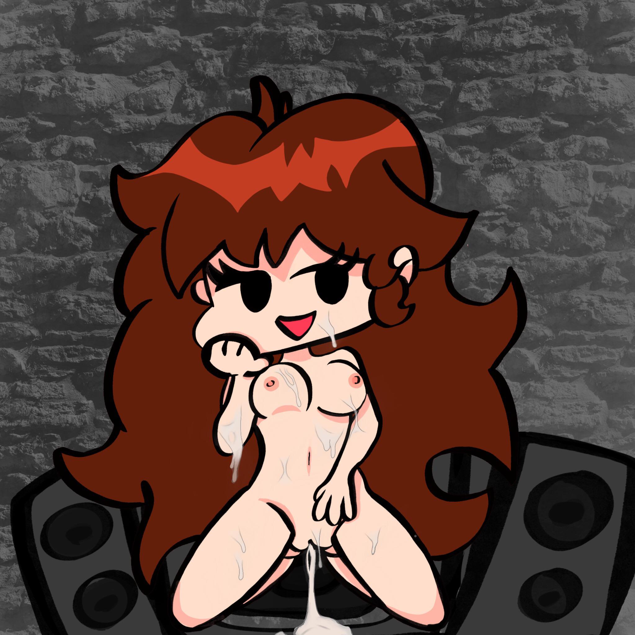 brown hair, creampie, cum dripping, cum in pussy, female, friday night funkin, girlfriend (friday night funkin), pussy, tagme, tits