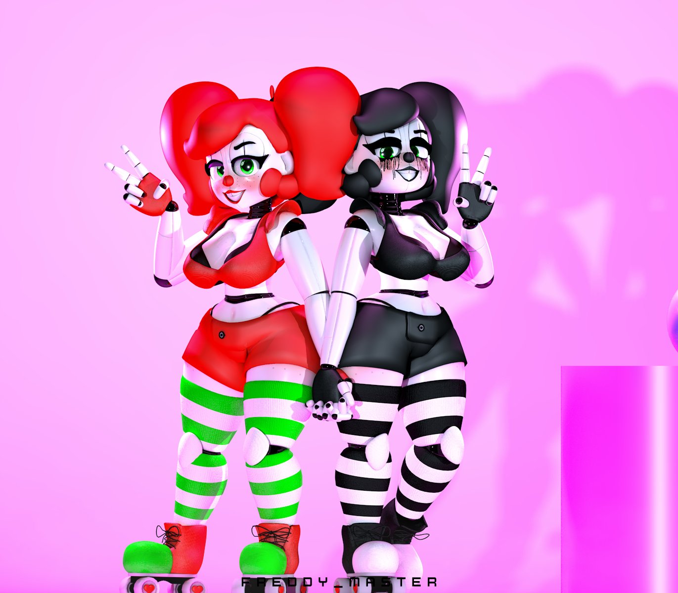 3d baby_(fnafsl) circus_baby circus_baby_(fnaf) five_nights_at_freddy's goth_baby gothic seductive so87baby summer_of_87_baby