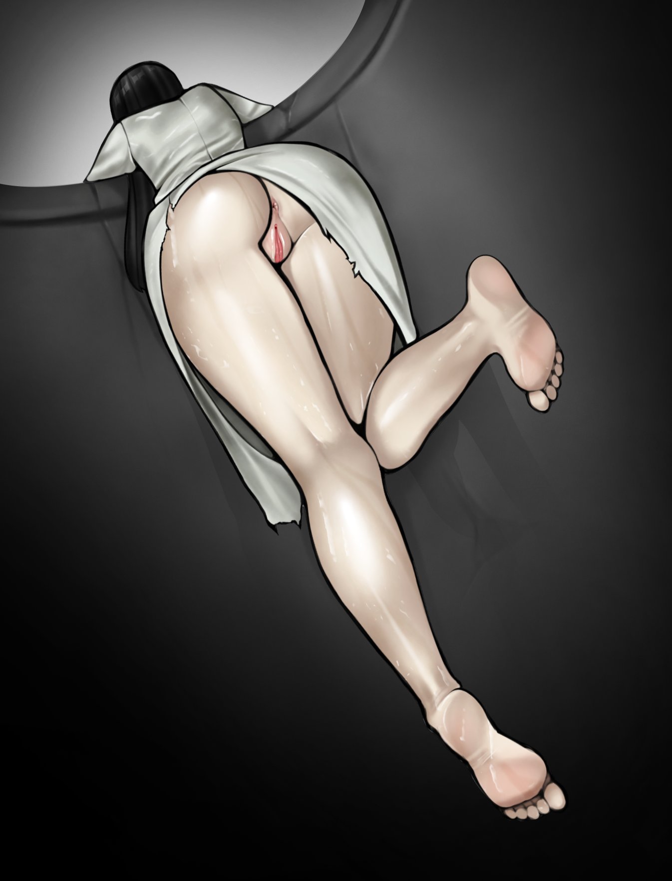 1girls, ass, feet, female, ghost girl, pussy, the ring, vagina, viewed from below, yamamura sadako