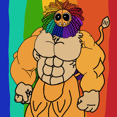 anthro bara buff colored_background lion male male_only naked naked_male no_penis poppy_playtime poppy_playtime_(chapter_4) sexy yarnaby_(poppy_playtime)