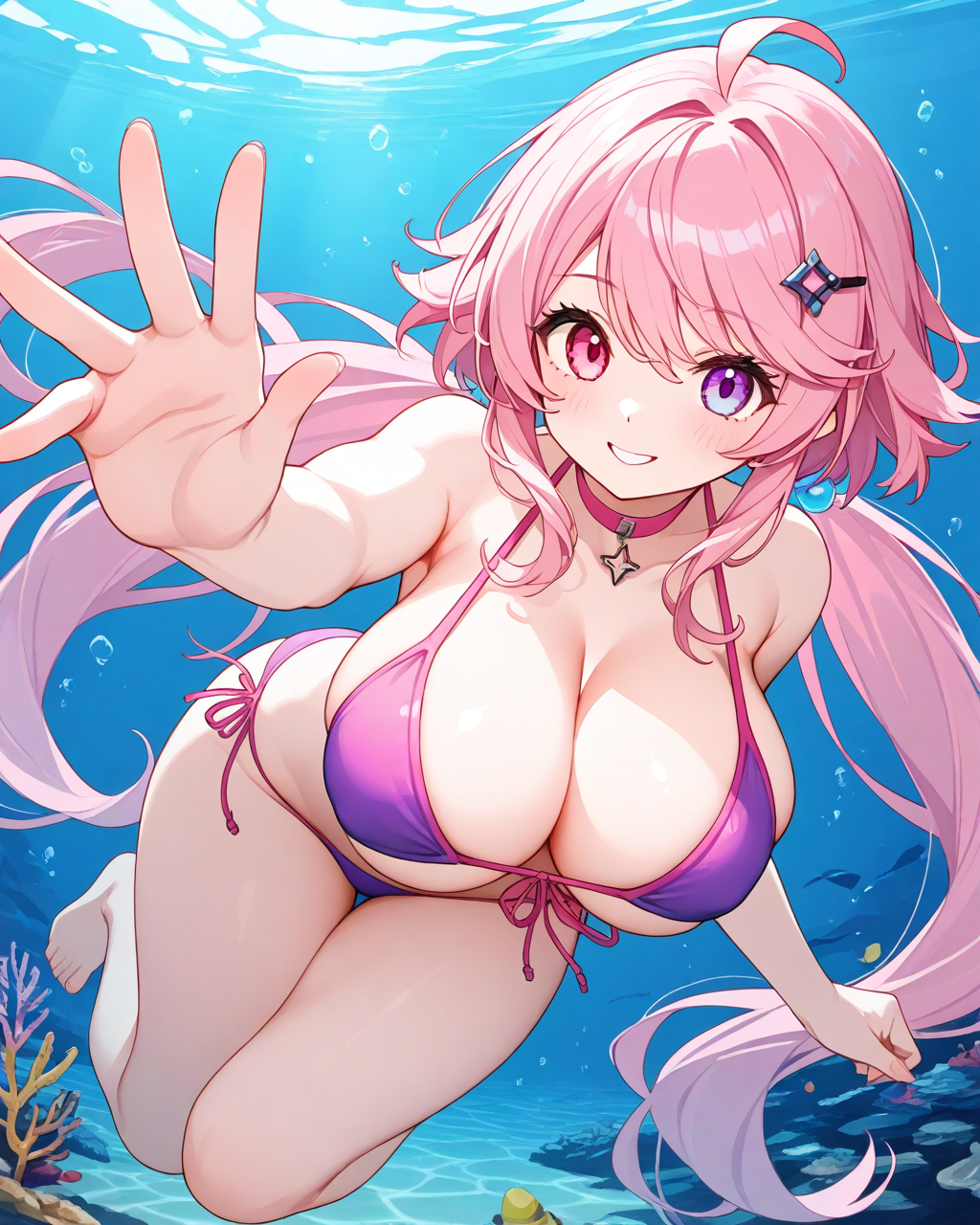 ai_generated beach essievt fanart tagme vtuber