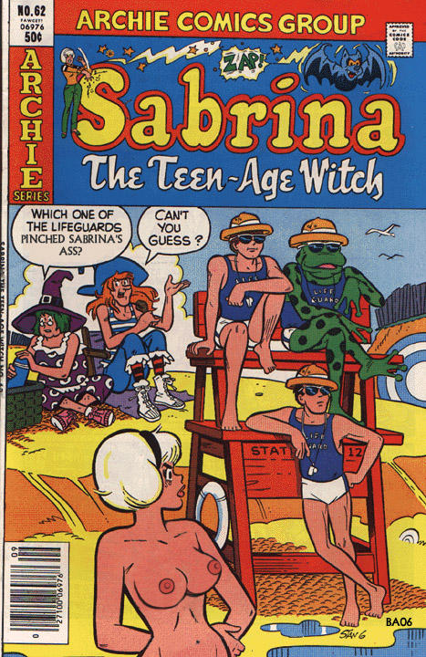 archie_comics black_alchemy blonde_hair female frog hilda_spellman lifeguard nude photoshop sabrina_spellman sabrina_the_teenage_witch transformation witch zelda_spellman