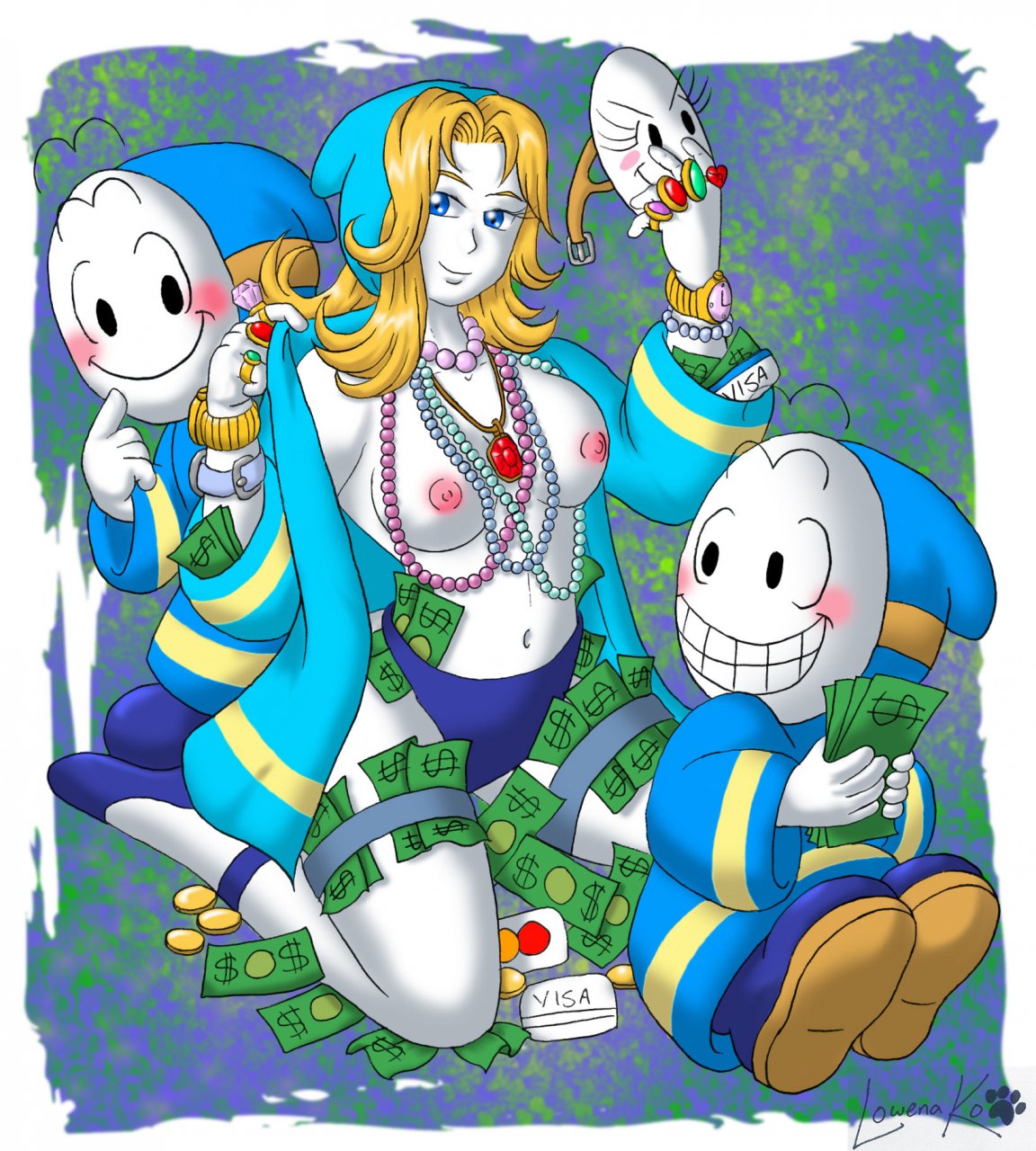 bandit_(mario) lady_machoke mario_(series) nintendo shy_guy straight_hair tagme yoshi's_island