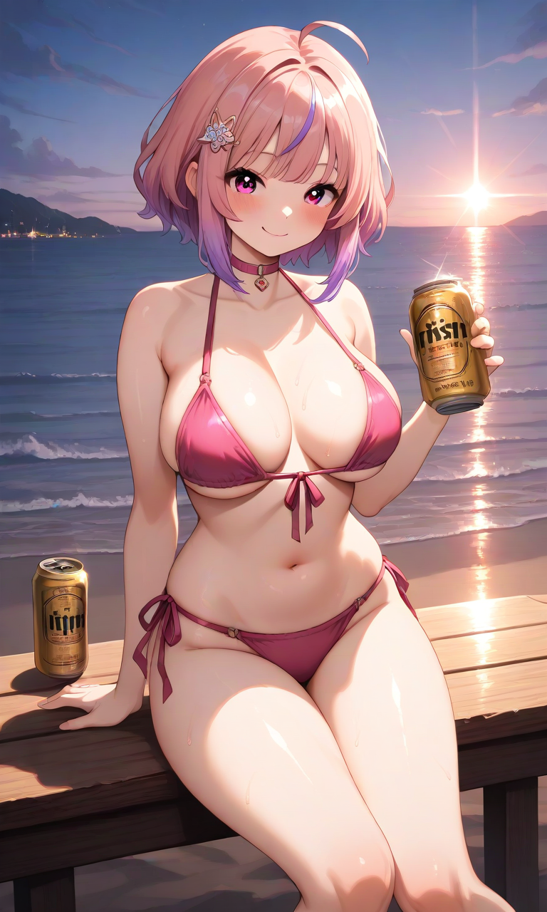 ai_generated beach essievt fanart tagme vtuber