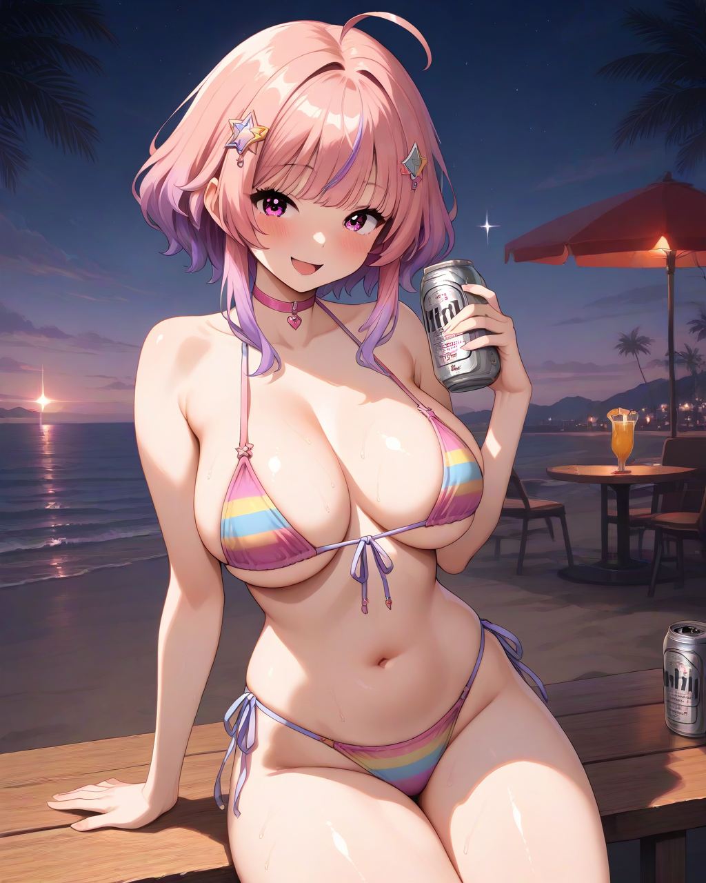 ai_generated beach essievt fanart tagme vtuber