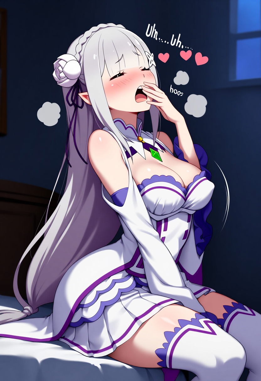 1girls ai_generated bed bedroom big_ass big_breasts big_butt blush blushing_female blushing_profusely breath bubble_ass bubble_butt cleavage deep_cleavage dripping emilia_(re:zero) female female_only finger_fuck fingering fingering_self hand_between_legs huge_ass huge_breasts large_breasts massive_breasts masturbation narrow_waist open_mouth pussy_fingering re:zero_kara_hajimeru_isekai_seikatsu self_upload solo solo_female sweatdrop sweating sweaty sweaty_body sweaty_breasts sweaty_butt thick_nipples thick_thighs vaginal_masturbation wide_hips yeetyboi5000