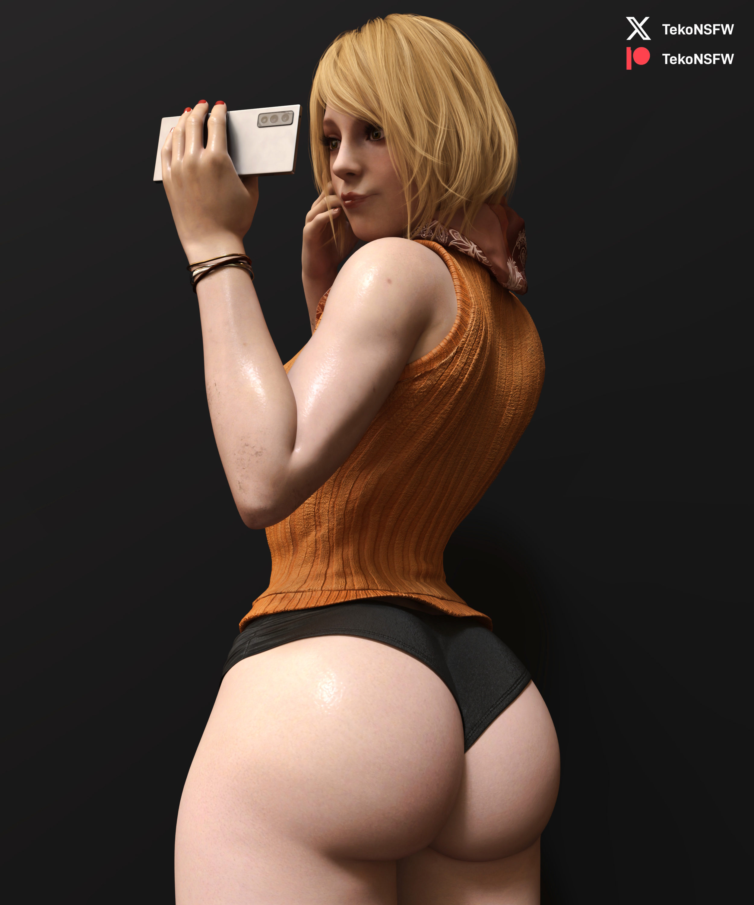3d, ashley graham, ashley graham (ella freya), ass, big ass, big butt, female, female only, resident evil, resident evil 4, resident evil 4 remake, tekonsfw