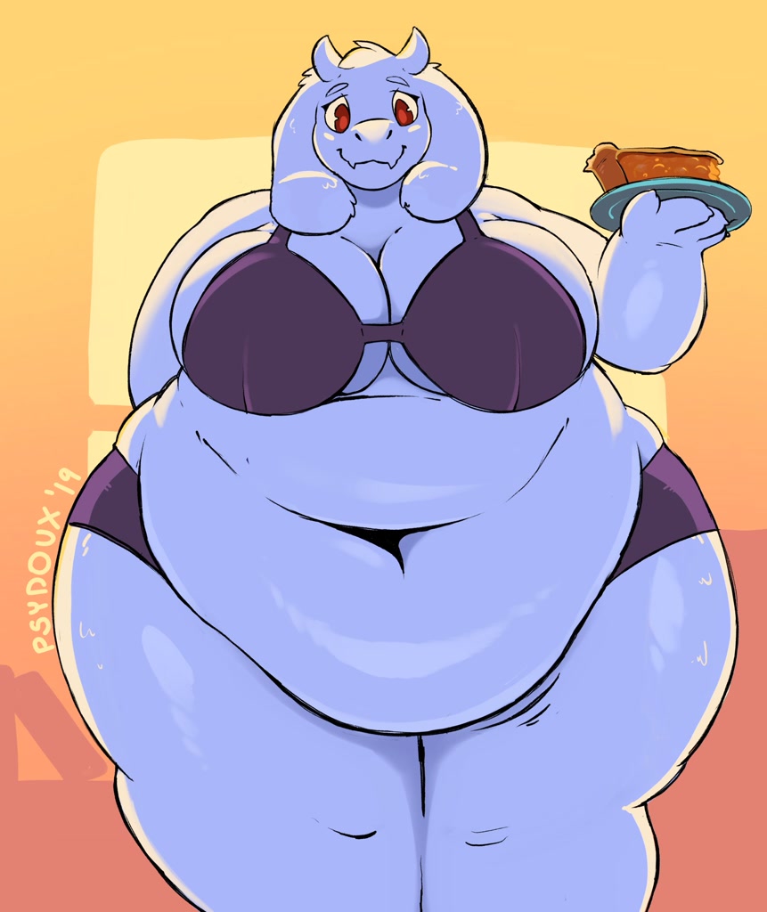 1girls, anthro, ass, belly, big ass, big belly, big breasts, breasts, chubby, chubby female, curvy, fat ass, female, female focus, female only, fur, furry, furry ears, furry only, furry tail, goat, goat horns, growth, humanoid, obese, obese female, overweight, overweight female, thick thighs, toriel, undertale, wide hips