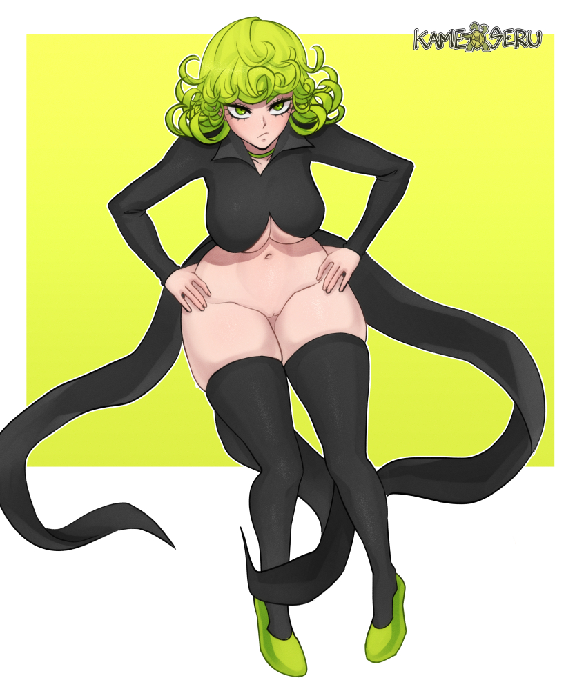 1girls, absurd res, bare legs, big breast, black dress, breasts, casual exposure, closed mouth, convenient censoring, curly hair, dress, female, female only, flying, gluteal fold, green eyes, green hair, groin, hi res, hips, innie pussy, kameseru, legs, long hair, long sleeves, looking at viewer, looking down, narrow shoulders, navel, no panties, nopan, one-punch man, pear shaped, pelvic curtain, pussy, short hair, side slit, small breasts, sole female, solo, solo female, tatsumaki, thick thighs, thighs, thin arms