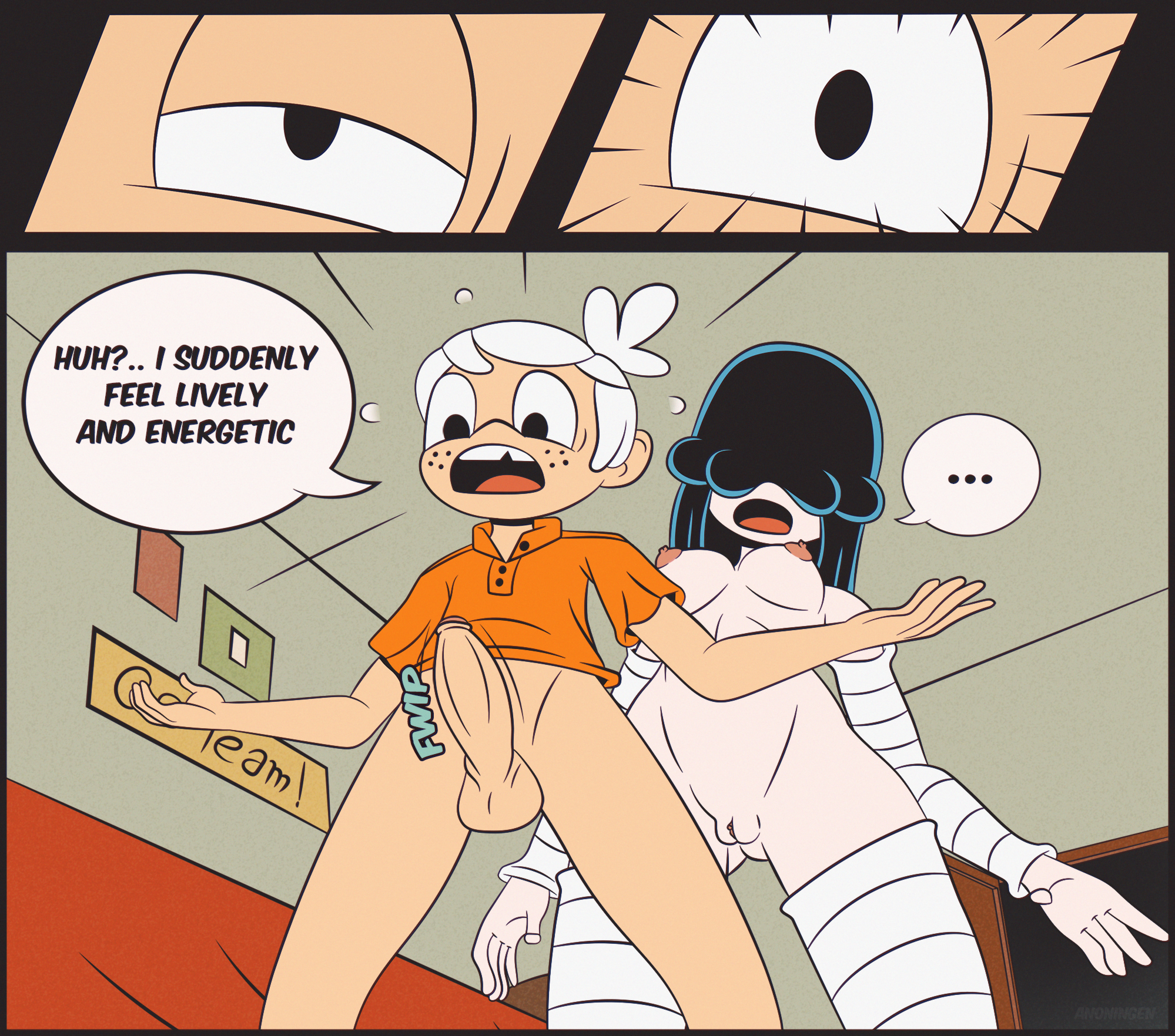 anoningen, brother, brother and sister, female, incest, lincoln loud, lucy loud, lynn loud, older sister, tagme, the loud house, younger brother