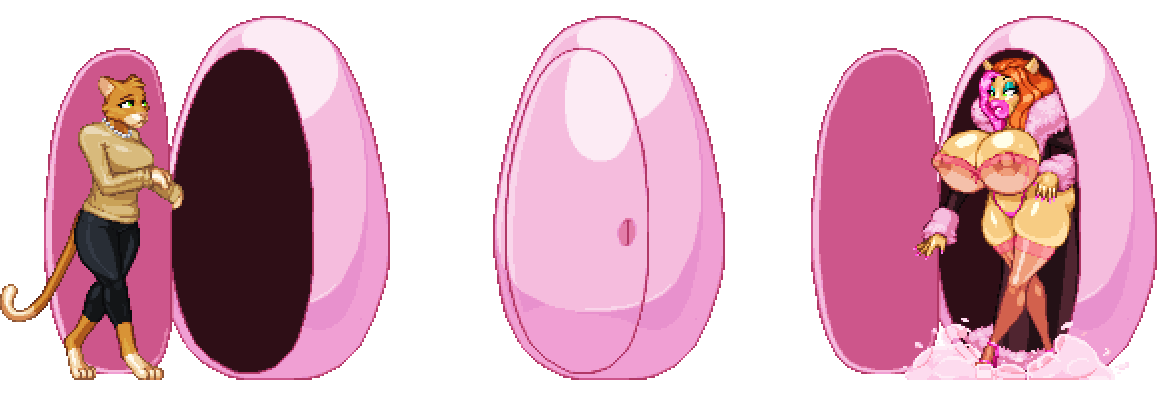 1woman bimbo bimbofication breast_expansion casetermk comic female gender_transformation hyper_bimbo identity_death pod tagme transformation transformation_sequence transparent_background