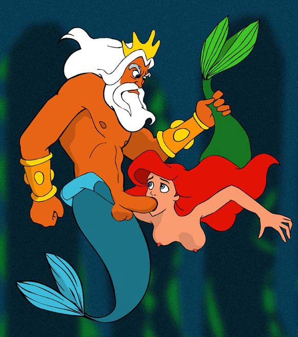 ariel disney father_and_daughter incest king_triton mermaid merman nipples oral oral_sex penis royalty straight tagme testicles the_little_mermaid