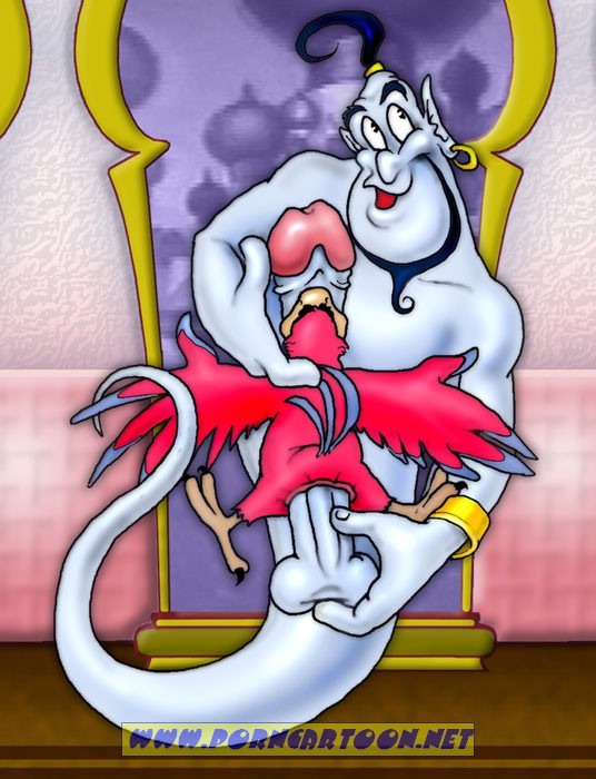 aladdin all_the_way_through anal disney gay genie_(aladdin) iago male male_only multiple_males porncartoon tagme what zoophilia