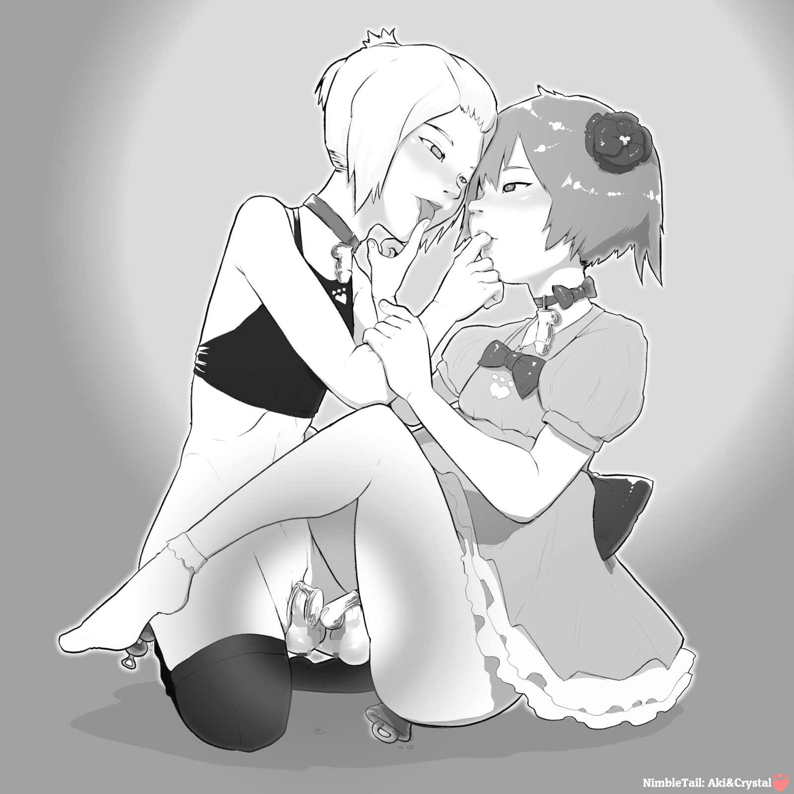 2boys, anal, anal plug, buttplug, chastity, chastity cage, chastity device, collar, crossdressing, femboy, feminization, finger in mouth, flat chastity cage, gay, gay male, male, male only, malesub, nimbletail, tagme, trap, yaoi