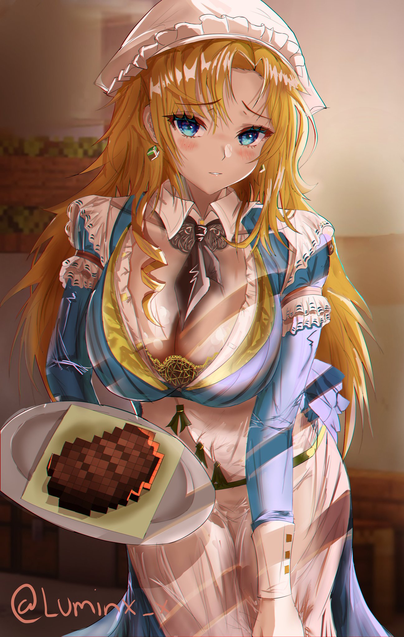 1girls, alex (minecraft), breasts, clothed, female, highres, luminx x, minecraft, tagme