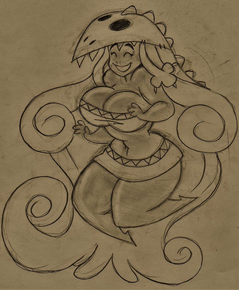 1girls big_breasts breasts busty cleavage closed_eyes curvy cute edith_up_(rayman) female huge_breasts large_breasts long_hair monochrome navel nymph_(rayman) rayman_(series) rayman_origins sketch skirt smile solo thick_thighs traditional_media very_long_hair wappah wide_hips