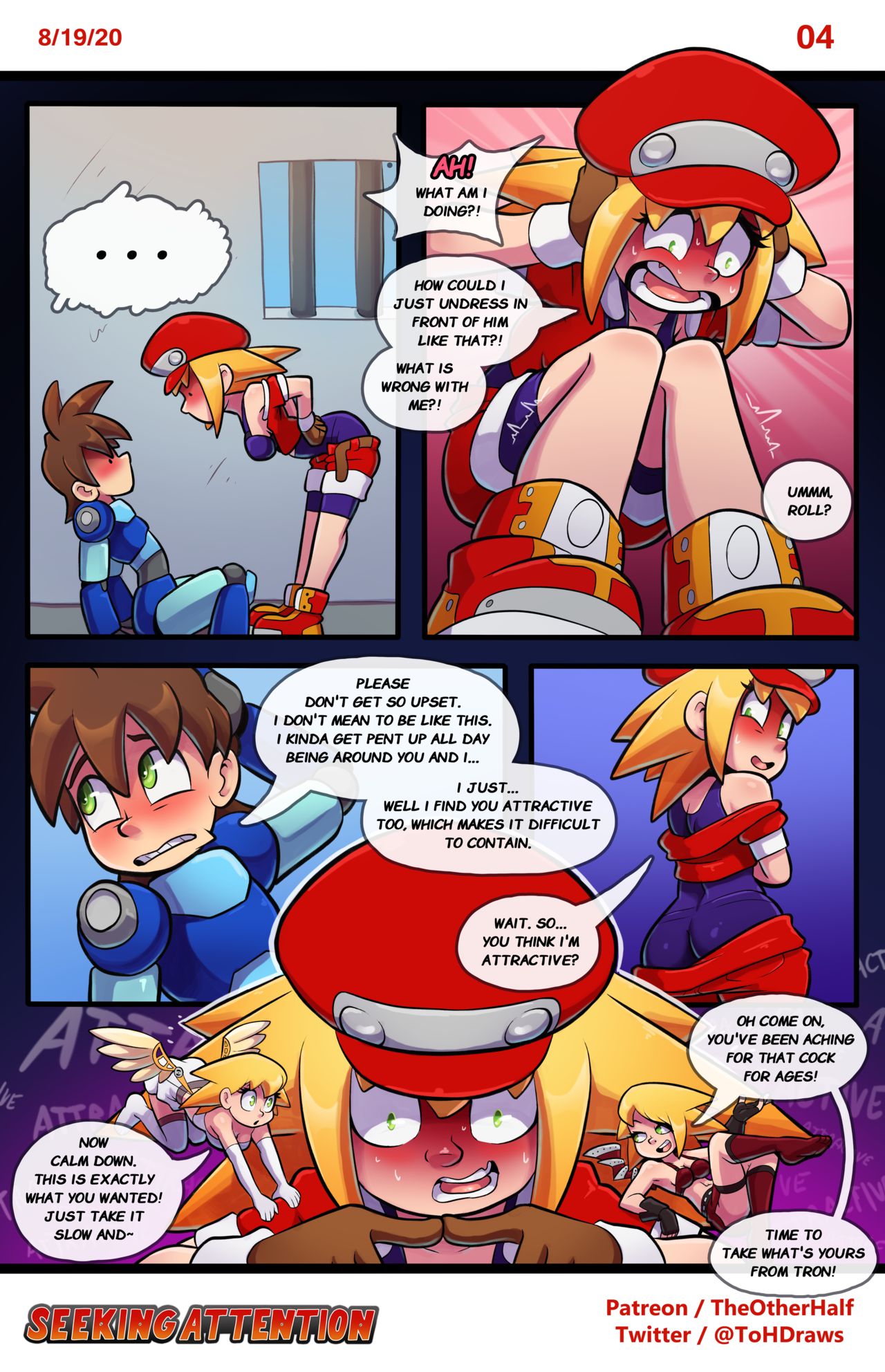 capcom, comic, female, mega man, mega man legends, mega man volnutt, roll caskett, tagme, the other half, video games