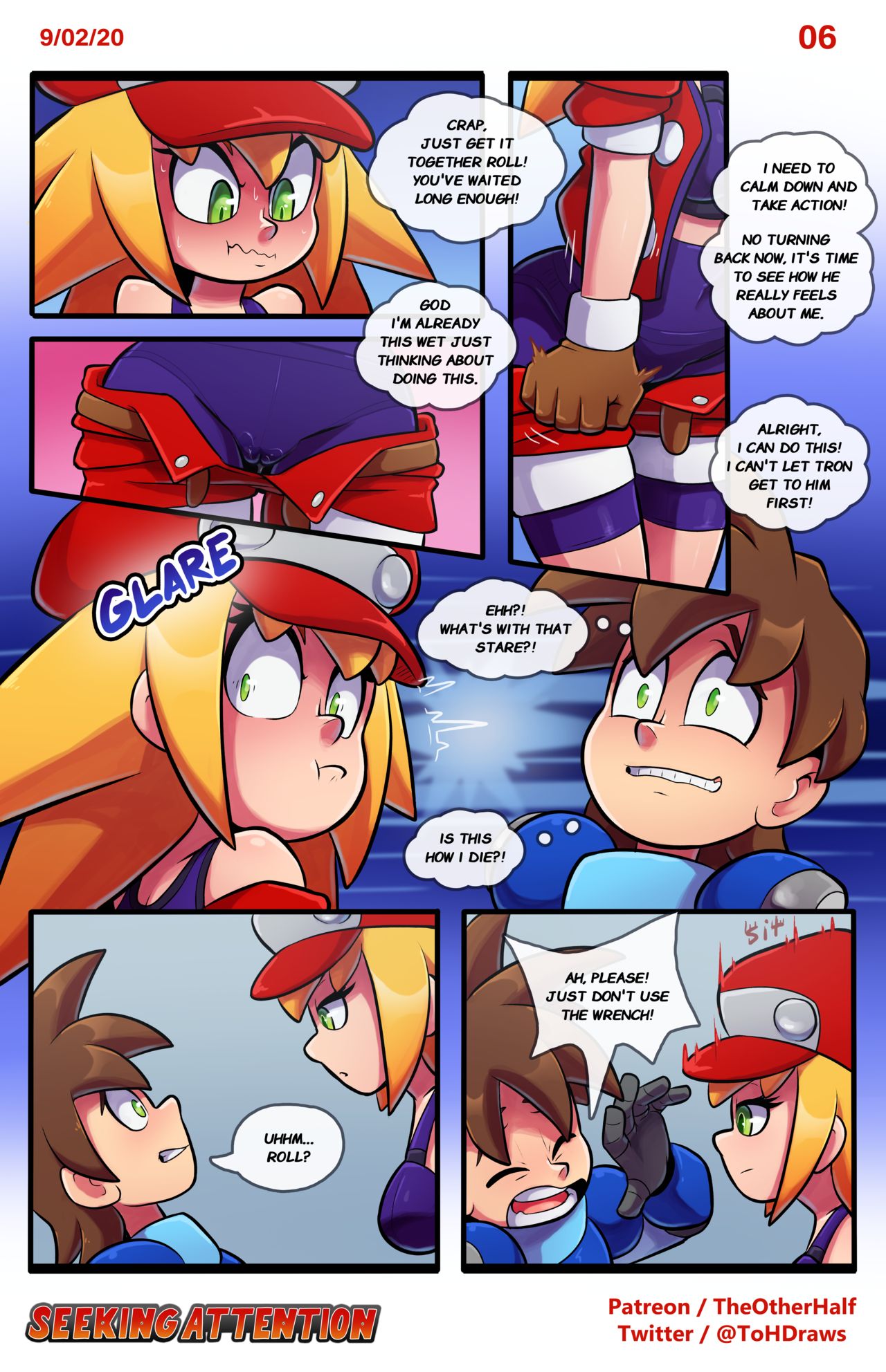 capcom, comic, female, mega man, mega man legends, mega man volnutt, roll caskett, tagme, the other half, video games