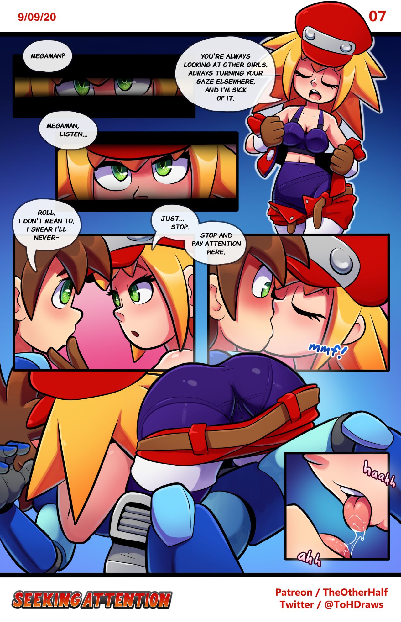 capcom, comic, female, mega man, mega man legends, mega man volnutt, roll caskett, tagme, the other half, video games