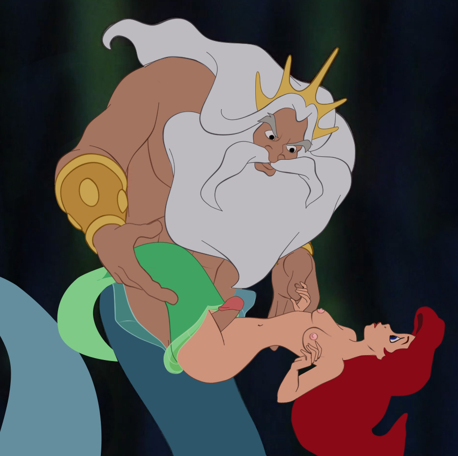 ariel big_penis dirtydisneybitches disney father_and_daughter female incest king_triton nipples small_breasts tagme the_little_mermaid thin_waist wide_hips