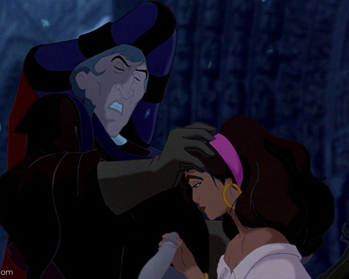 1boy 1girls dark-skinned_female dark_skin dirtydisneybitches disney earrings esmeralda female hoop_earrings interracial judge_claude_frollo penis the_hunchback_of_notre_dame