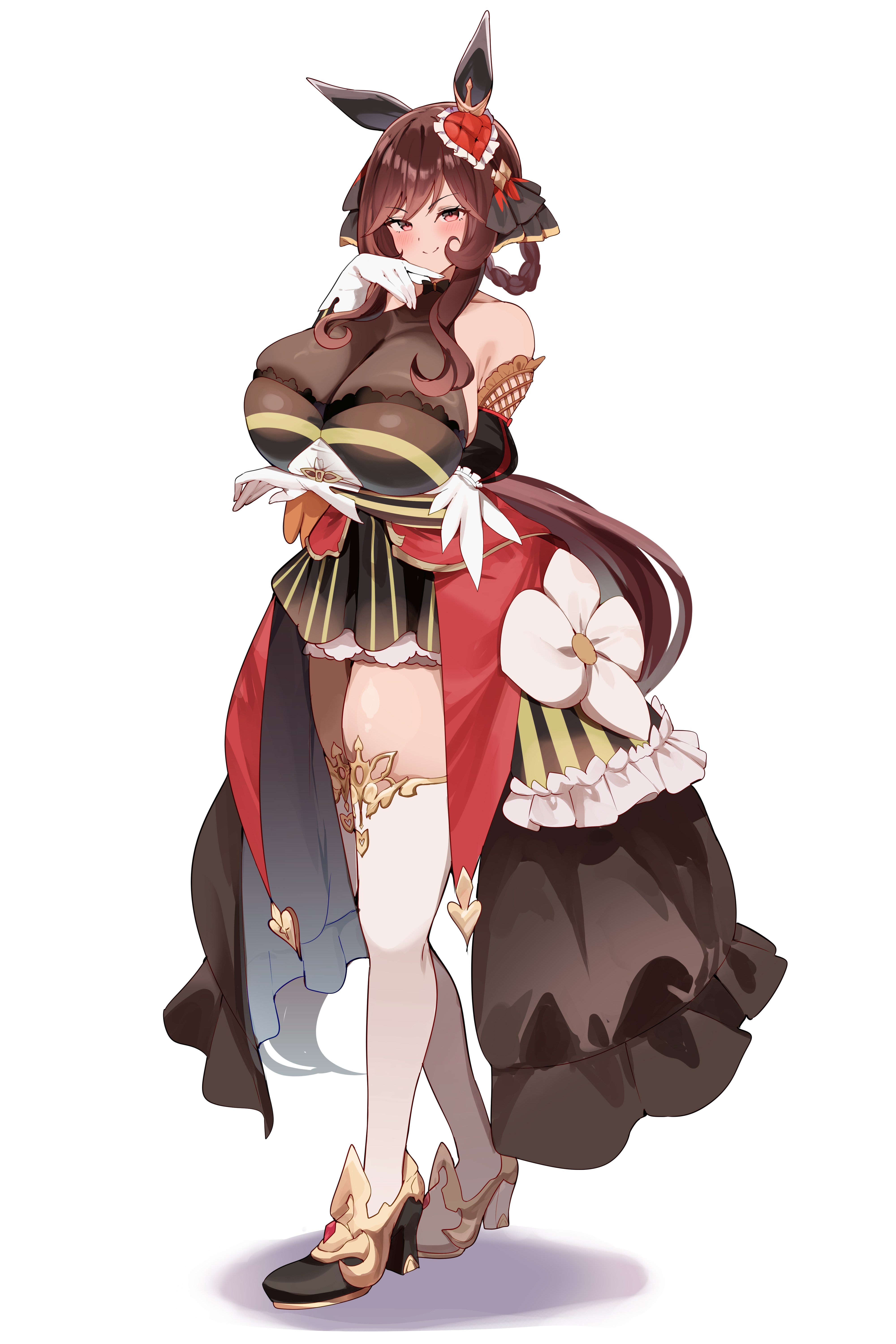 breasts, female, gentildonna (umamusume), smoke klll, umamusume