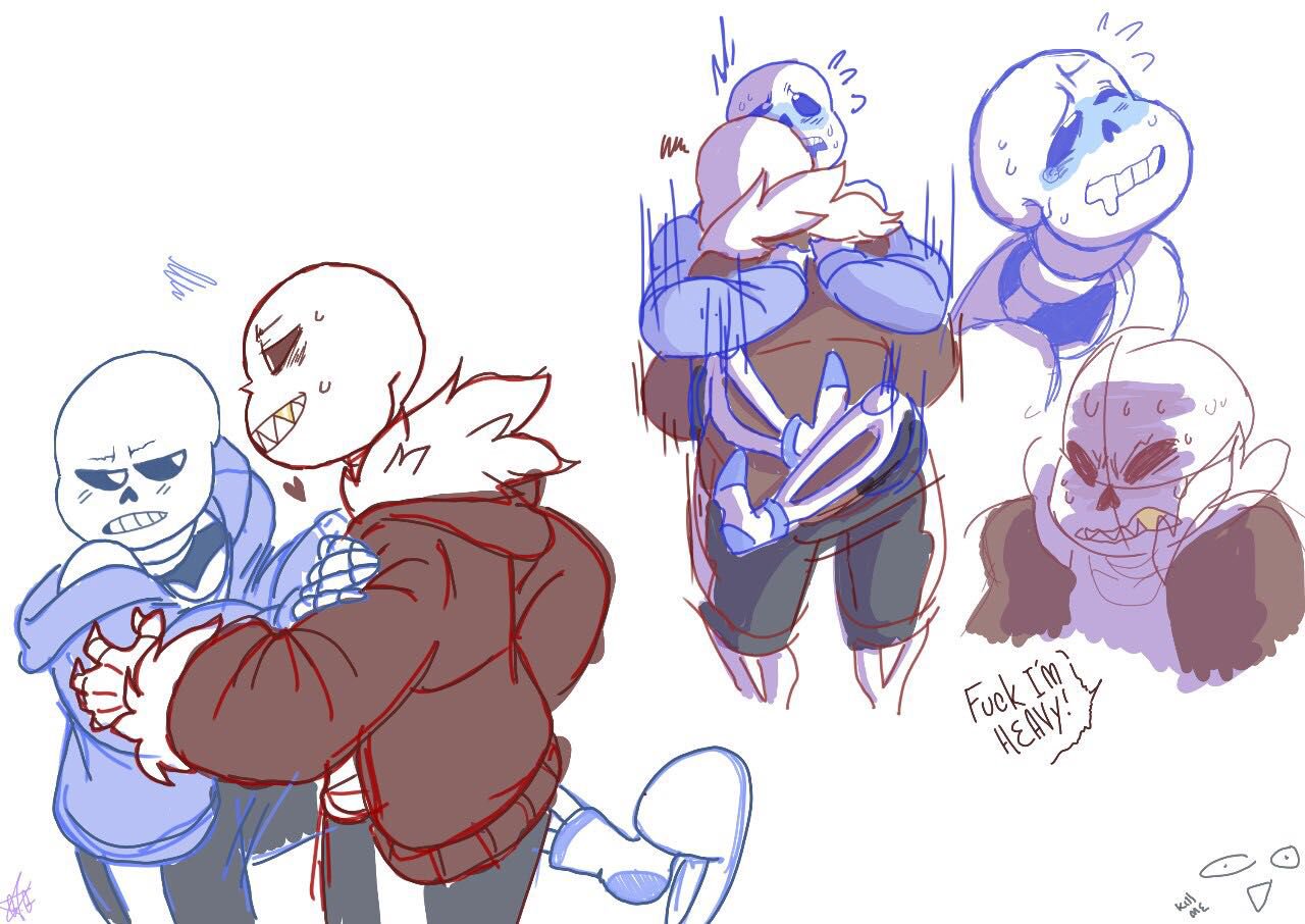 blue_blush blush clothed drool english_text humping kustard male_only sans sans_au sanscest sharp_teeth sweatdrop underfell underfell_sans undertale undertale_au white_background