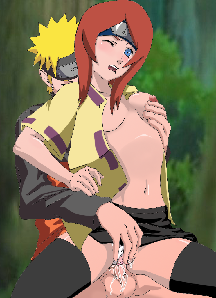 1boy 1girls aged_down incest long_hair mother_and_son naruto panties_aside red_hair sex uzumaki_kushina uzumaki_kushina(genin) uzumaki_naruto young