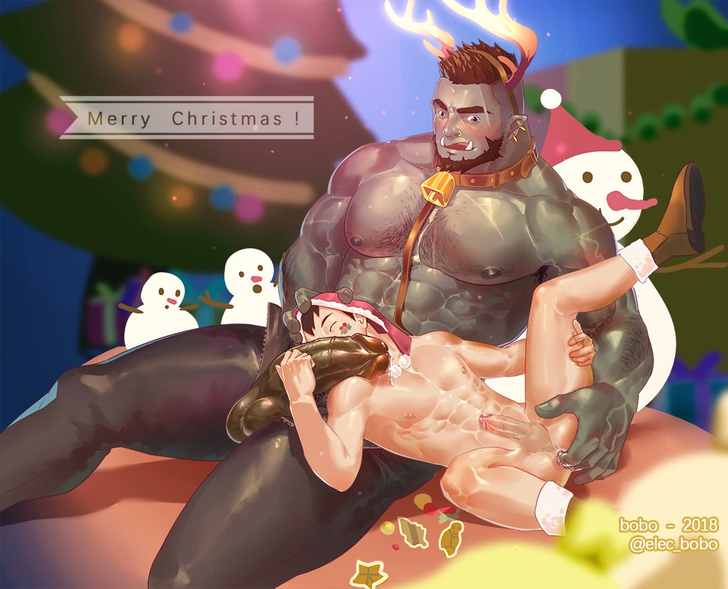 2boys abs anal anal_penetration antler_headband ass balls ballsack bara beard bell big_arms big_ass big_balls big_butt big_legs big_pecs big_penis body_hair christmas collar dark-skinned_male dripping_precum earrings elec_bobo erect_nipples erection facial_hair finger_fuck fingering foreskin gay holding_penis holidays huge_cock human humanoid humanoid_penis intact interspecies leash leash_and_collar licking_penis male male/male male_nipples male_only male_penetrating_male muscles muscular_male open_pants oral oral_sex orc orc_male pecs penis penis_out penis_size_difference pointy_ears precum_drip retracted_foreskin santa_hat scrotum size_difference snowman spread_legs testicles topless tusks uncut veiny_penis