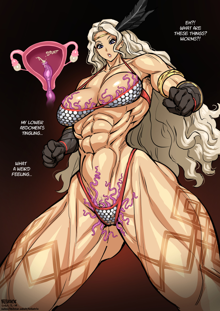 1girls 2021 abs amazon amazon_(dragon's_crown) artist_name bikini blonde_hair blue_eyes breasts cervical_penetration clothed clothing cross_section cum cum_in_pussy cum_in_uterus cum_inside dated dragon's_crown endometrium english_text fallopian_tubes fellatrix female female_only living_clothes long_hair muscular muscular_female myometrium ovaries penetration perimetrium pubic_hair purple_tentacles solo spread_legs tentacle tentacle_sex tentacles text uterus vaginal_penetration x-ray