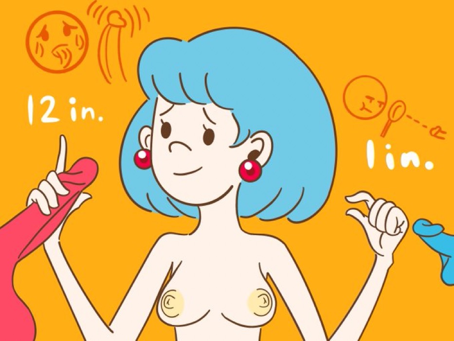 amelia_n. big_penis blue_hair blue_penis breasts denied earrings handjob micropenis mindoflupe mob_face multiple_penises nintendo nude partial_male penis pinching_gesture red_penis small_penis_humiliation smile thin_arms